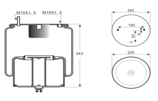 1V5829 AV Series Trailer Air Spring